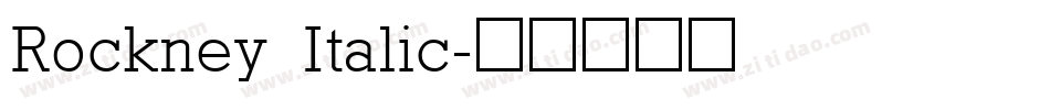 Rockney Italic字体转换